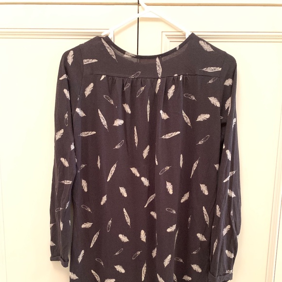 NWT Zara Girls Feather Print Dress Size 13/14 - Picture 2 of 2